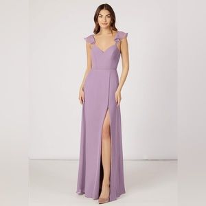 Azazie Everett bridesmaids dress in Wisteria